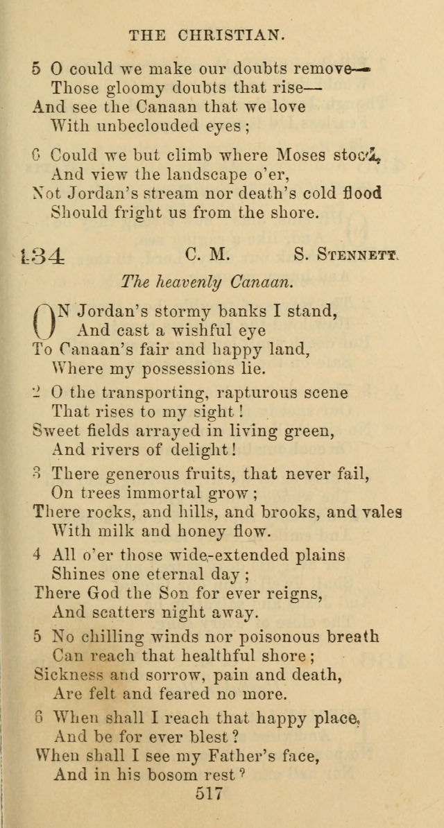 Psalms and Hymns: adapted to social, private and public worship in the Cumberland Presbyterian Chruch page 517