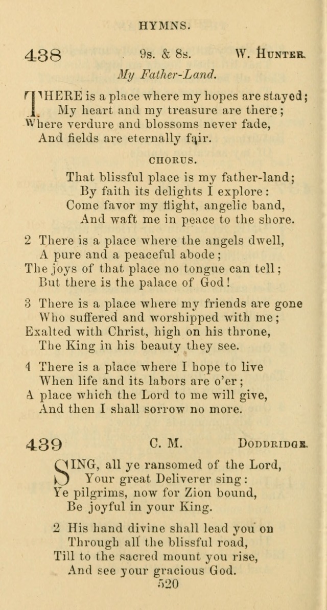 Psalms and Hymns: adapted to social, private and public worship in the Cumberland Presbyterian Chruch page 520