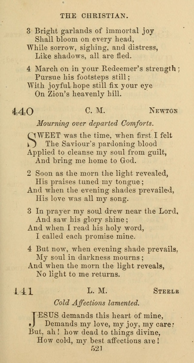 Psalms and Hymns: adapted to social, private and public worship in the Cumberland Presbyterian Chruch page 521