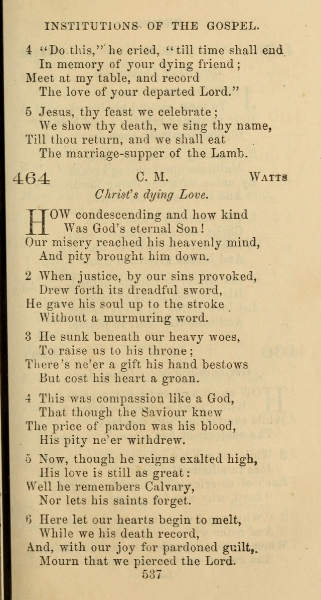 Psalms and Hymns: adapted to social, private and public worship in the Cumberland Presbyterian Chruch page 537