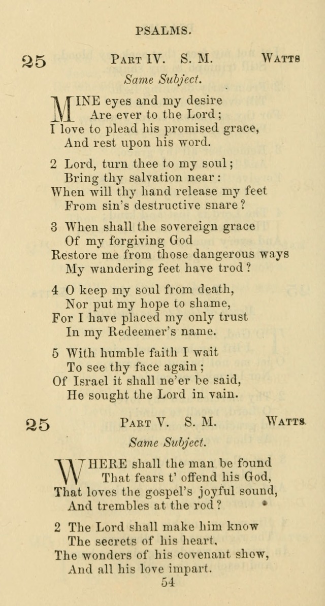 Psalms and Hymns: adapted to social, private and public worship in the Cumberland Presbyterian Chruch page 54