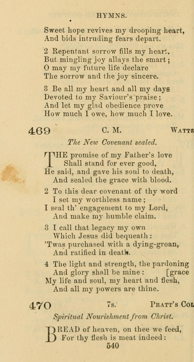 Psalms and Hymns: adapted to social, private and public worship in the Cumberland Presbyterian Chruch page 540