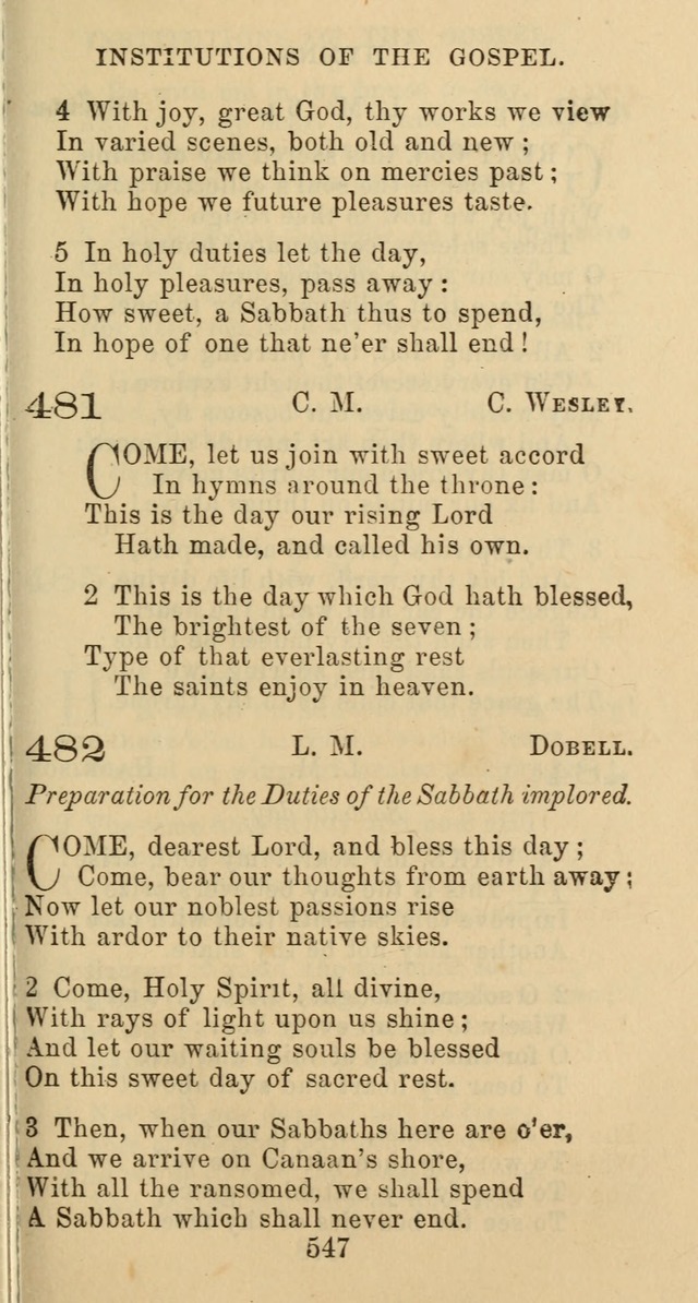 Psalms and Hymns: adapted to social, private and public worship in the Cumberland Presbyterian Chruch page 547