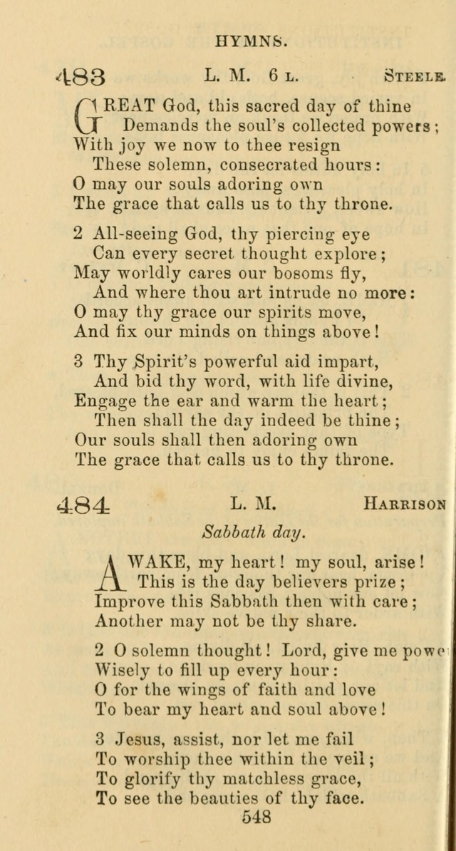 Psalms and Hymns: adapted to social, private and public worship in the Cumberland Presbyterian Chruch page 548