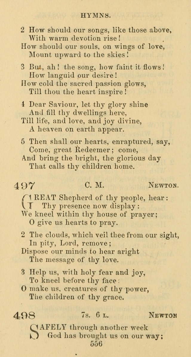 Psalms and Hymns: adapted to social, private and public worship in the Cumberland Presbyterian Chruch page 556