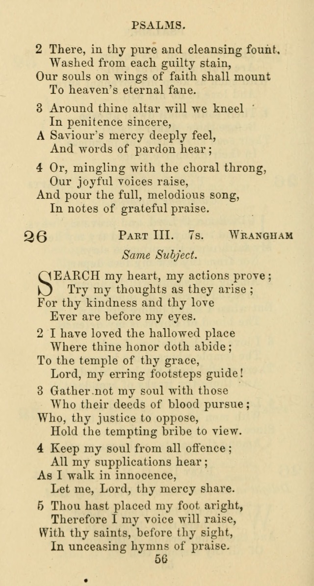 Psalms and Hymns: adapted to social, private and public worship in the Cumberland Presbyterian Chruch page 56