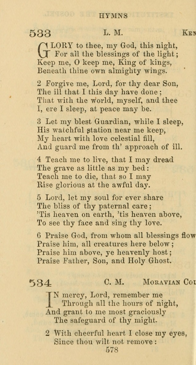 Psalms and Hymns: adapted to social, private and public worship in the Cumberland Presbyterian Chruch page 578