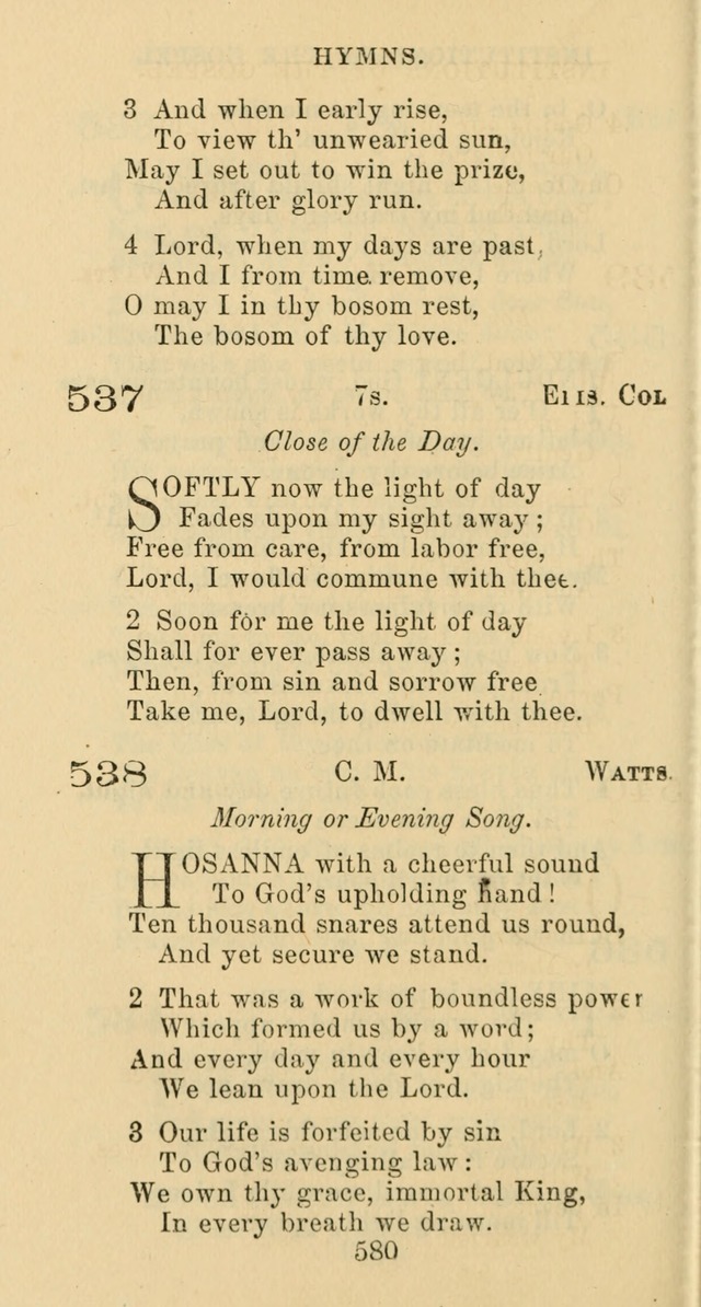 Psalms and Hymns: adapted to social, private and public worship in the Cumberland Presbyterian Chruch page 580