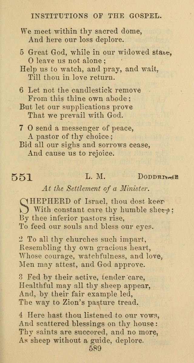 Psalms and Hymns: adapted to social, private and public worship in the Cumberland Presbyterian Chruch page 589