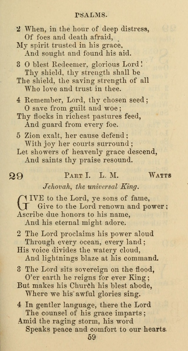 Psalms and Hymns: adapted to social, private and public worship in the Cumberland Presbyterian Chruch page 59