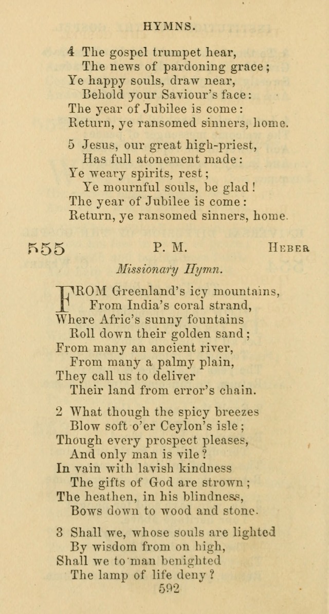 Psalms and Hymns: adapted to social, private and public worship in the Cumberland Presbyterian Chruch page 592