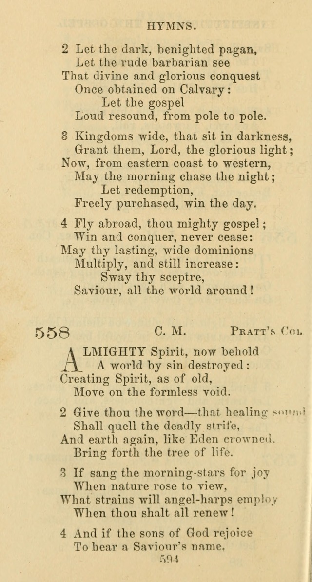 Psalms and Hymns: adapted to social, private and public worship in the Cumberland Presbyterian Chruch page 594