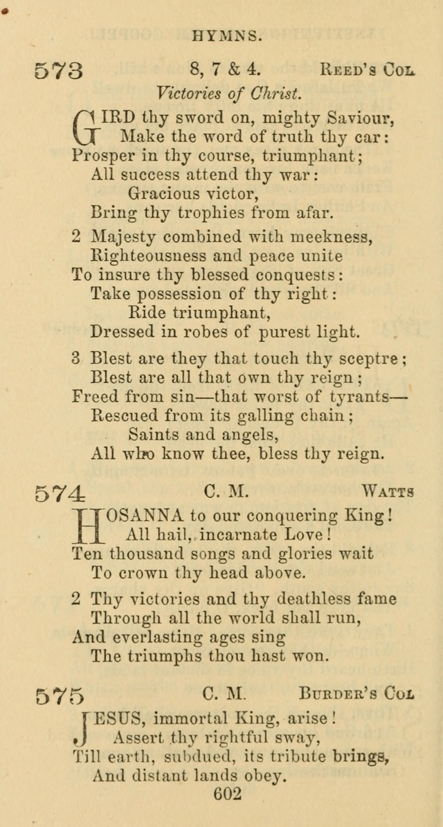 Psalms and Hymns: adapted to social, private and public worship in the Cumberland Presbyterian Chruch page 602