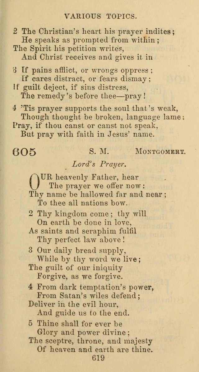 Psalms and Hymns: adapted to social, private and public worship in the Cumberland Presbyterian Chruch page 619