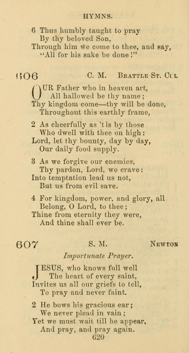 Psalms and Hymns: adapted to social, private and public worship in the Cumberland Presbyterian Chruch page 620