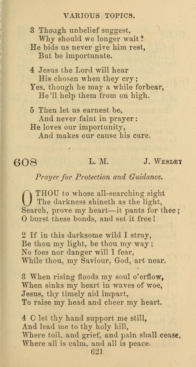 Psalms and Hymns: adapted to social, private and public worship in the Cumberland Presbyterian Chruch page 621