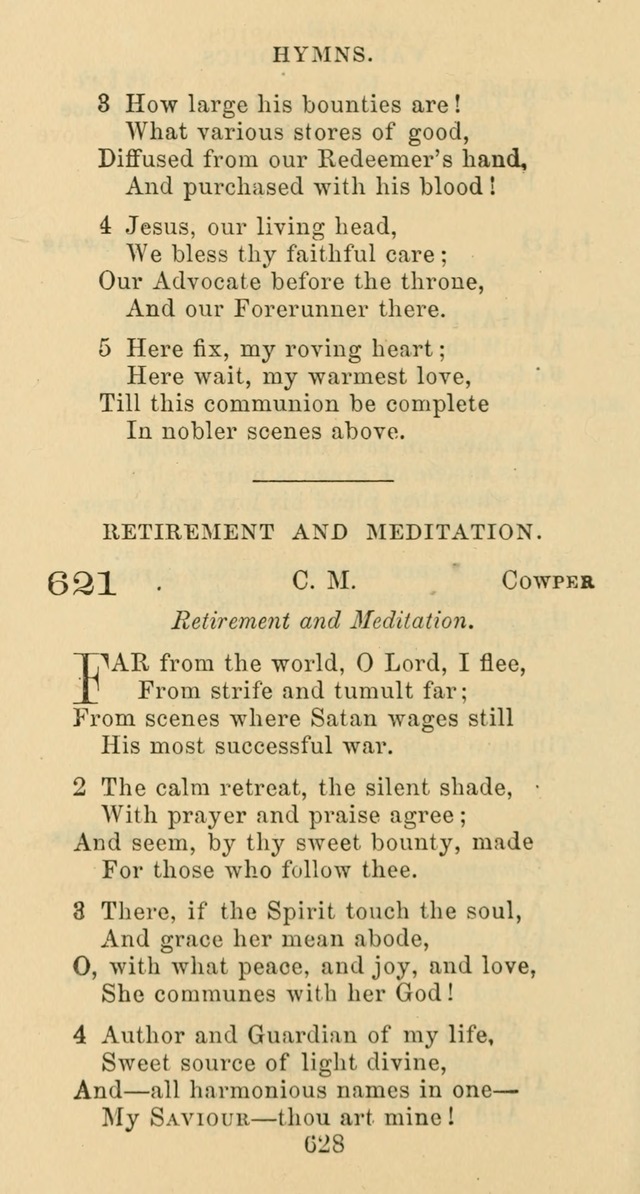 Psalms and Hymns: adapted to social, private and public worship in the Cumberland Presbyterian Chruch page 628