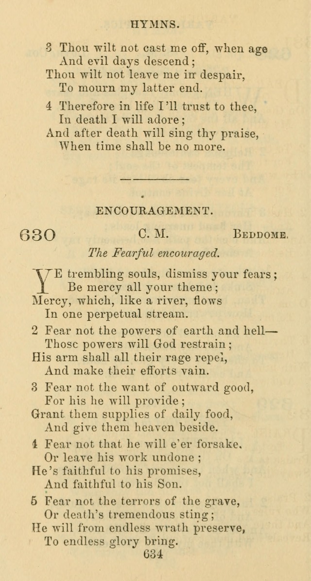 Psalms and Hymns: adapted to social, private and public worship in the Cumberland Presbyterian Chruch page 634