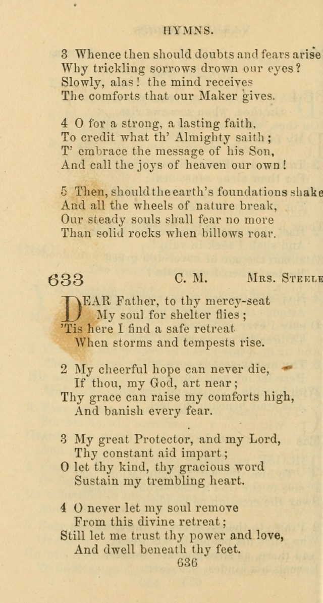 Psalms and Hymns: adapted to social, private and public worship in the Cumberland Presbyterian Chruch page 636