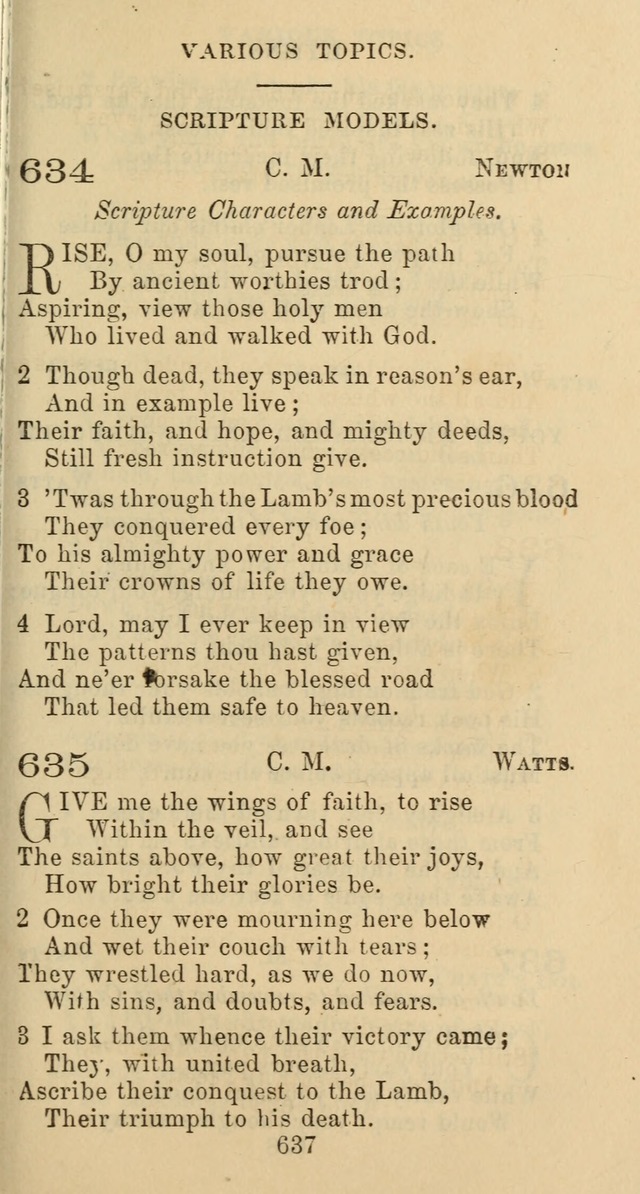 Psalms and Hymns: adapted to social, private and public worship in the Cumberland Presbyterian Chruch page 637