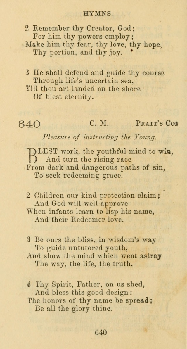 Psalms and Hymns: adapted to social, private and public worship in the Cumberland Presbyterian Chruch page 640