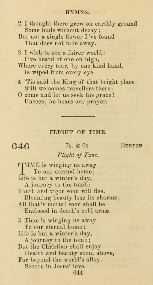 Psalms and Hymns: adapted to social, private and public worship in the Cumberland Presbyterian Chruch page 644