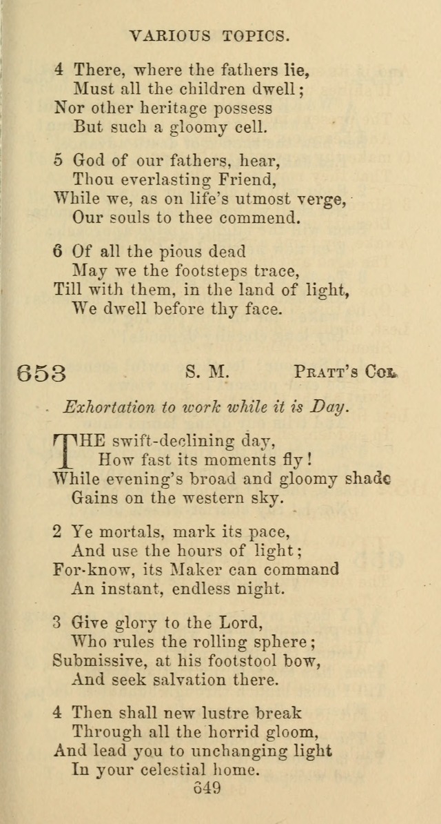 Psalms and Hymns: adapted to social, private and public worship in the Cumberland Presbyterian Chruch page 649