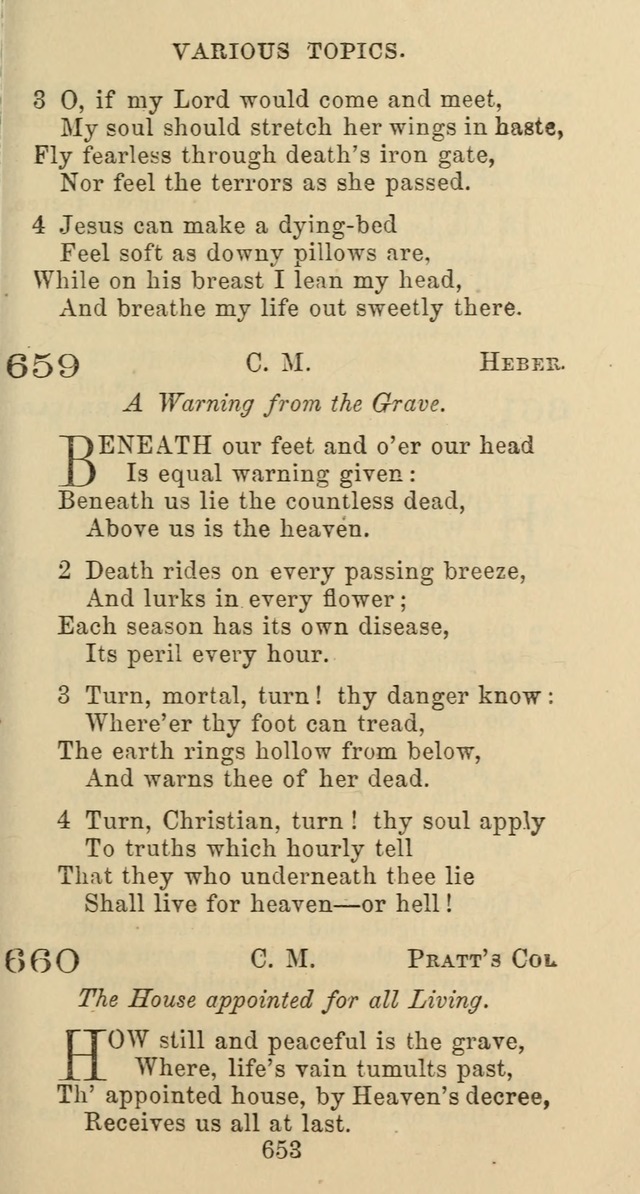 Psalms and Hymns: adapted to social, private and public worship in the Cumberland Presbyterian Chruch page 653