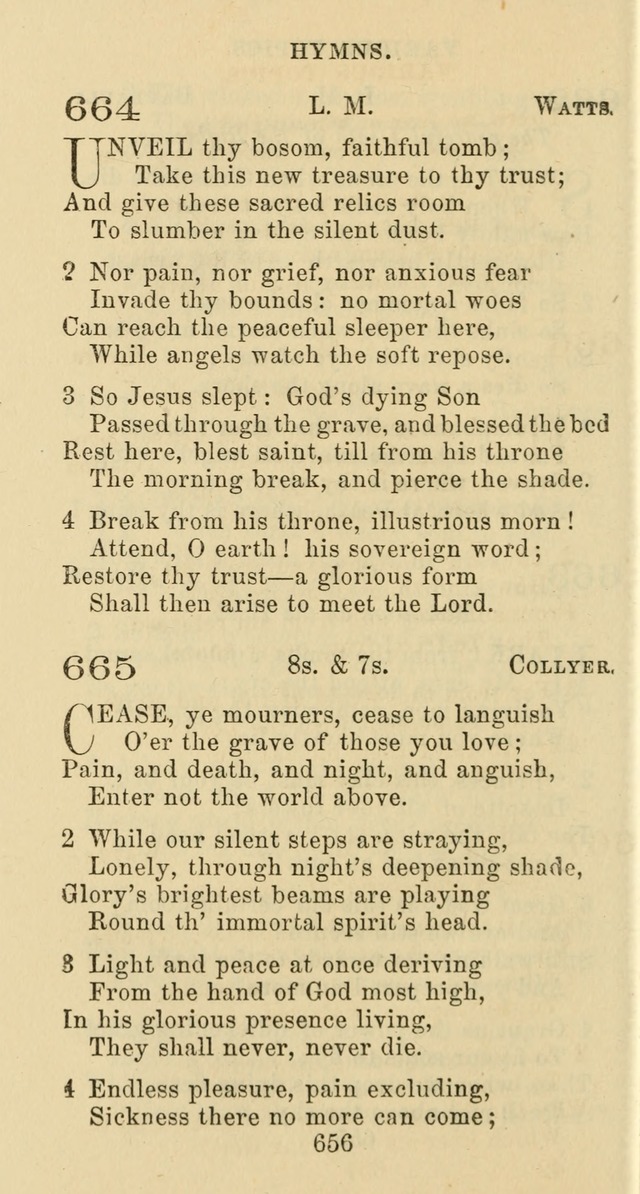 Psalms and Hymns: adapted to social, private and public worship in the Cumberland Presbyterian Chruch page 656