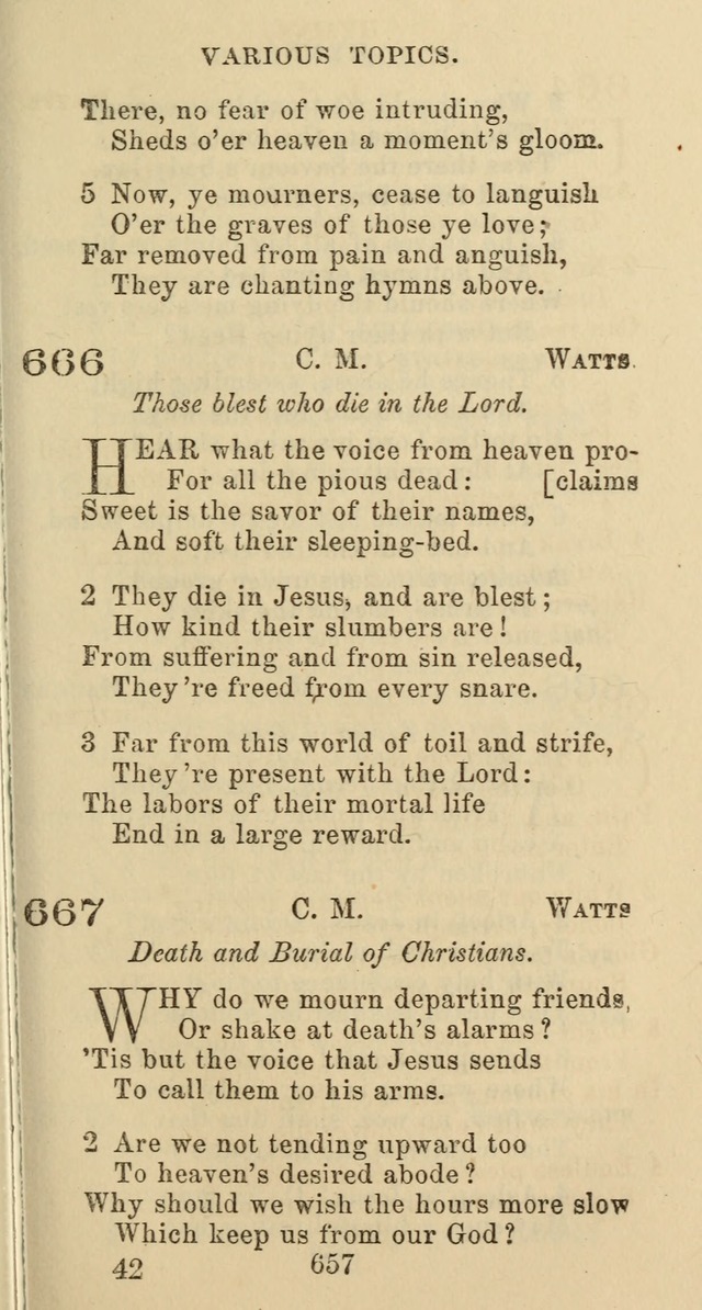 Psalms and Hymns: adapted to social, private and public worship in the Cumberland Presbyterian Chruch page 657