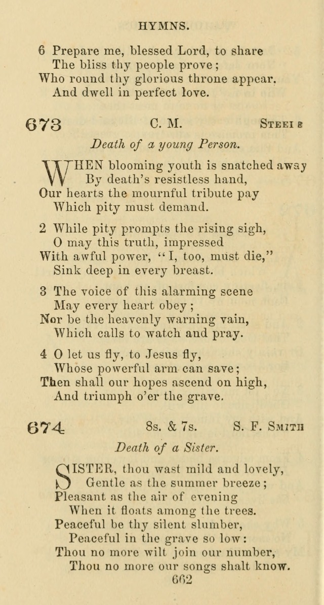 Psalms and Hymns: adapted to social, private and public worship in the Cumberland Presbyterian Chruch page 662