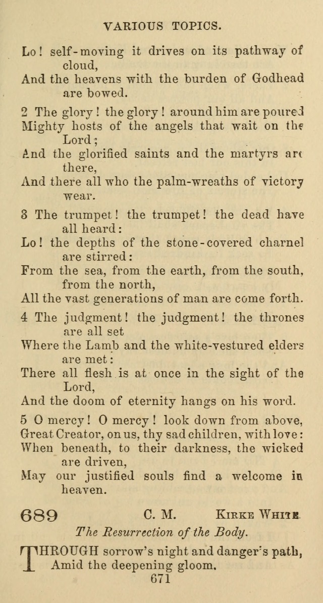 Psalms and Hymns: adapted to social, private and public worship in the Cumberland Presbyterian Chruch page 671