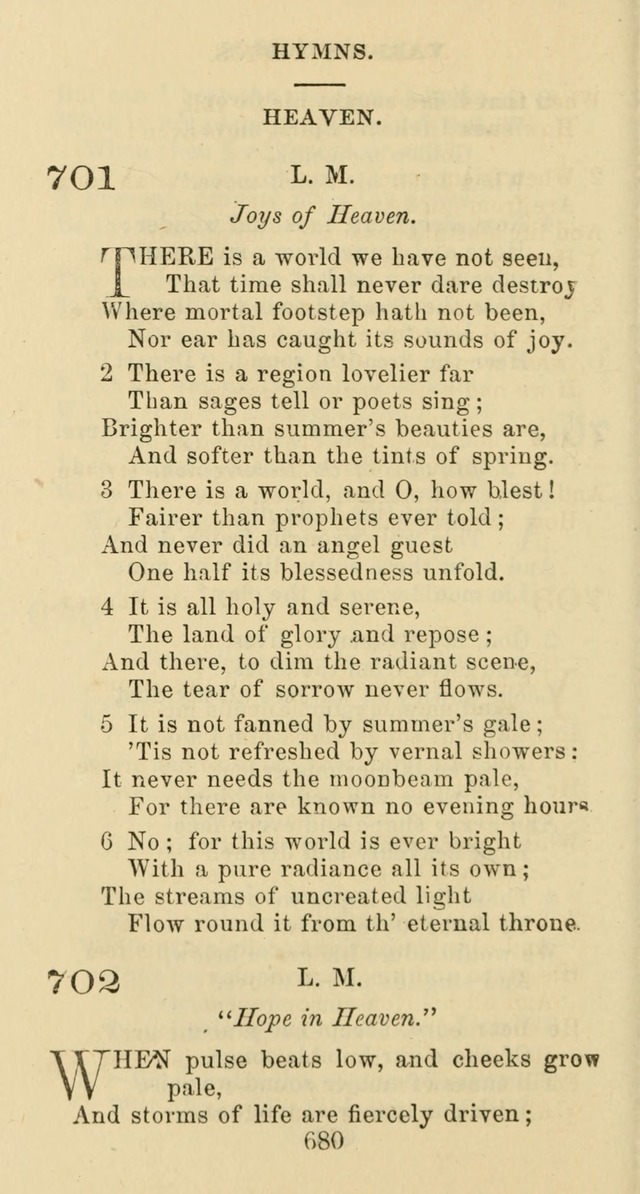 Psalms and Hymns: adapted to social, private and public worship in the Cumberland Presbyterian Chruch page 680