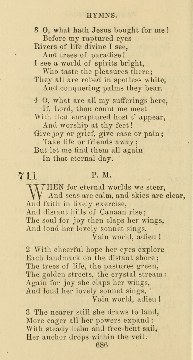 Psalms and Hymns: adapted to social, private and public worship in the Cumberland Presbyterian Chruch page 686