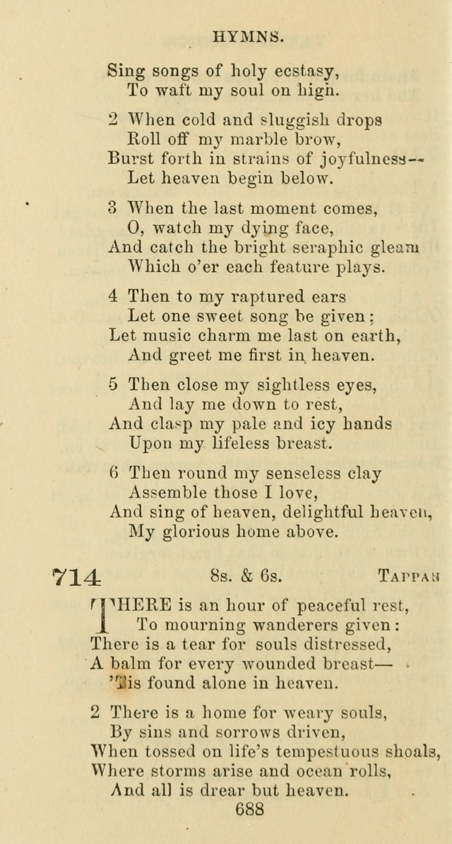 Psalms and Hymns: adapted to social, private and public worship in the Cumberland Presbyterian Chruch page 688