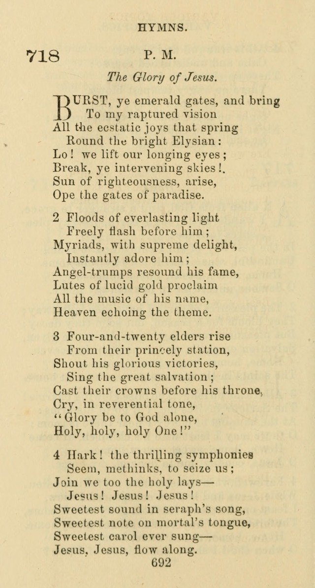 Psalms and Hymns: adapted to social, private and public worship in the Cumberland Presbyterian Chruch page 692