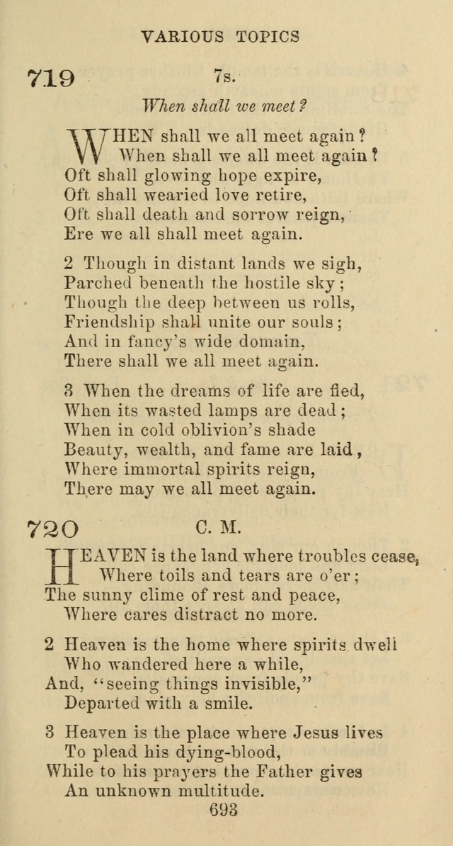 Psalms and Hymns: adapted to social, private and public worship in the Cumberland Presbyterian Chruch page 693