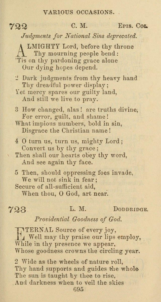 Psalms and Hymns: adapted to social, private and public worship in the Cumberland Presbyterian Chruch page 695