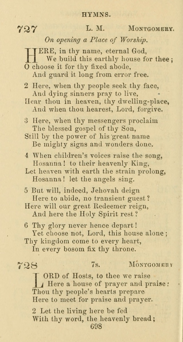 Psalms and Hymns: adapted to social, private and public worship in the Cumberland Presbyterian Chruch page 698