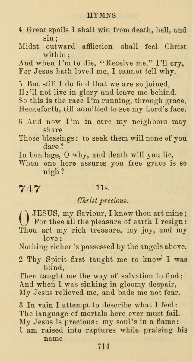 Psalms and Hymns: adapted to social, private and public worship in the Cumberland Presbyterian Chruch page 714