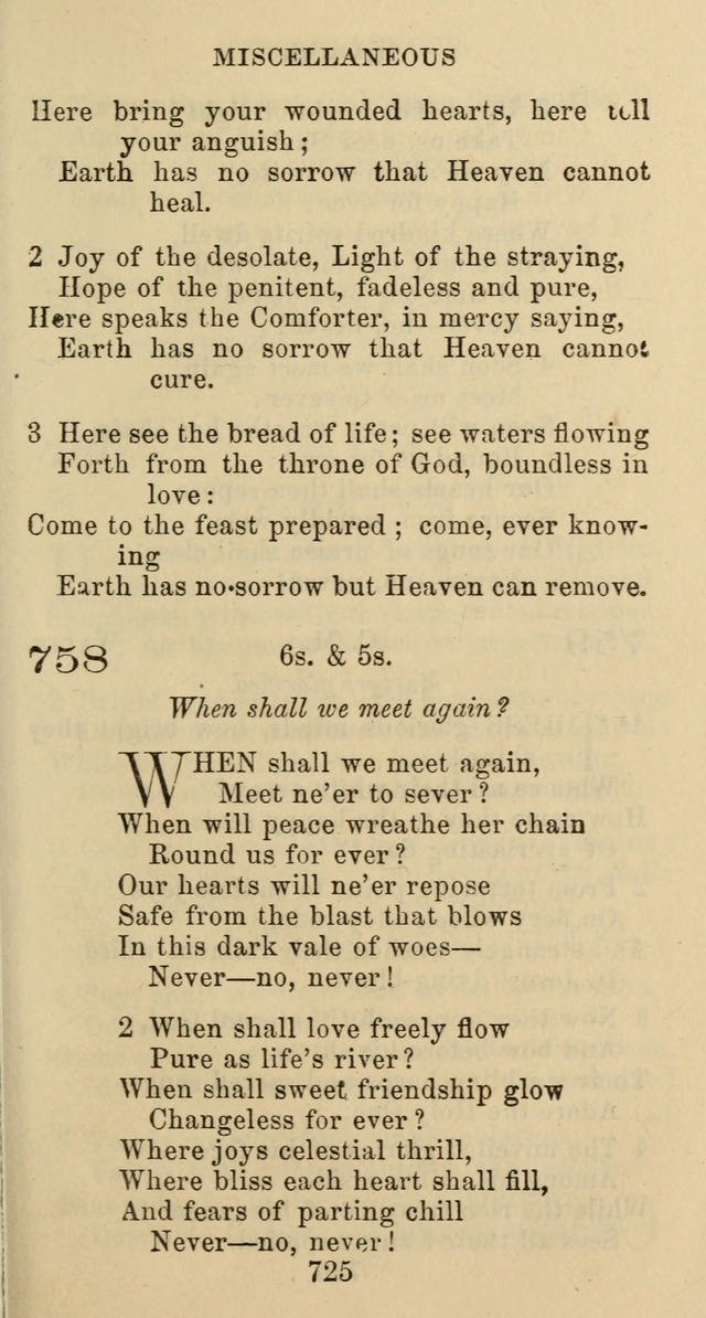 Psalms and Hymns: adapted to social, private and public worship in the Cumberland Presbyterian Chruch page 725