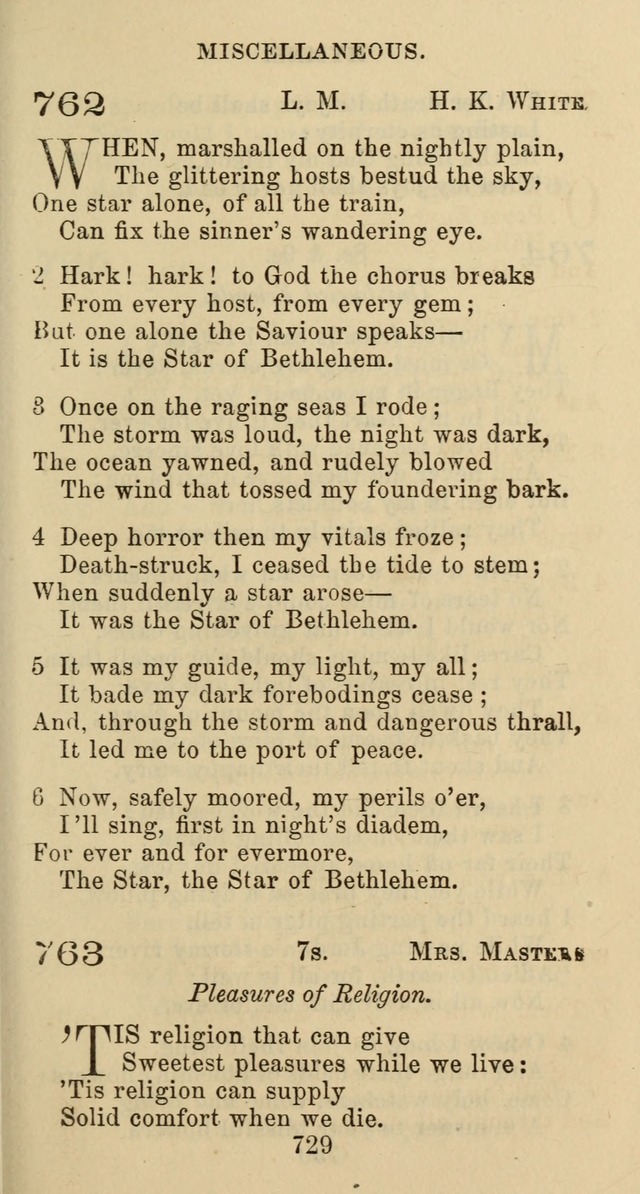 Psalms and Hymns: adapted to social, private and public worship in the Cumberland Presbyterian Chruch page 729