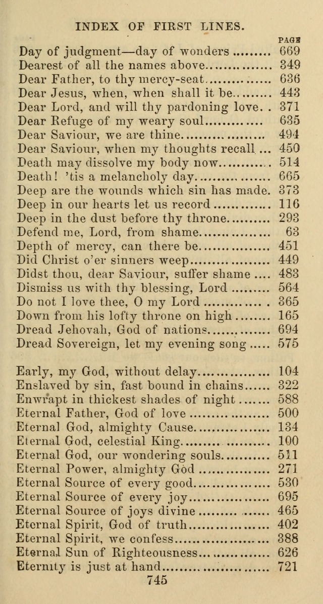 Psalms and Hymns: adapted to social, private and public worship in the Cumberland Presbyterian Chruch page 745