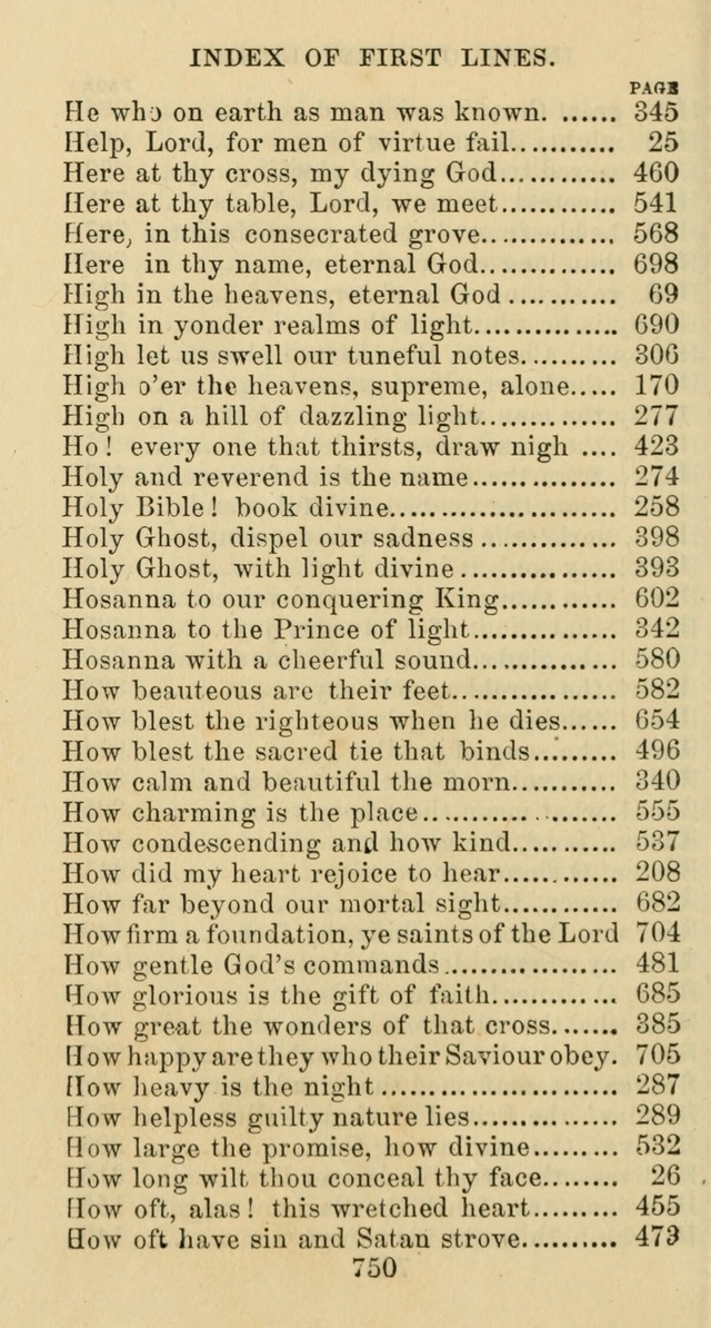 Psalms and Hymns: adapted to social, private and public worship in the Cumberland Presbyterian Chruch page 750