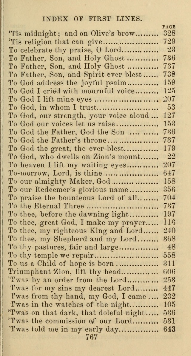 Psalms and Hymns: adapted to social, private and public worship in the Cumberland Presbyterian Chruch page 767