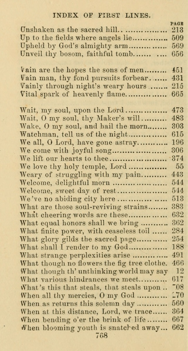 Psalms and Hymns: adapted to social, private and public worship in the Cumberland Presbyterian Chruch page 768