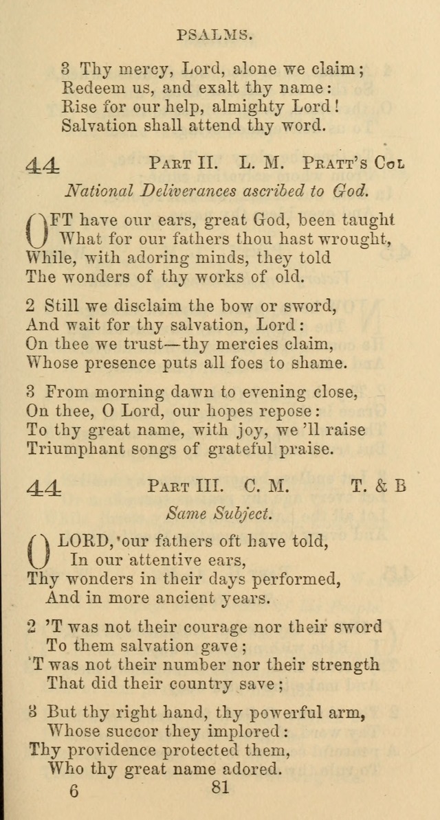 Psalms and Hymns: adapted to social, private and public worship in the Cumberland Presbyterian Chruch page 81