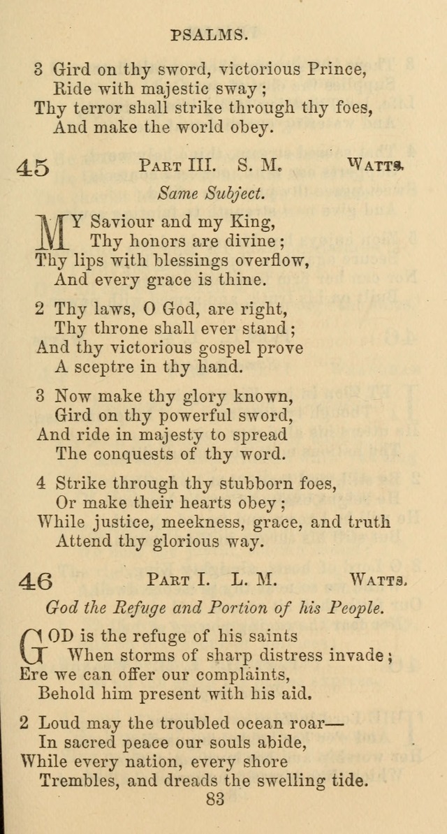 Psalms and Hymns: adapted to social, private and public worship in the Cumberland Presbyterian Chruch page 83