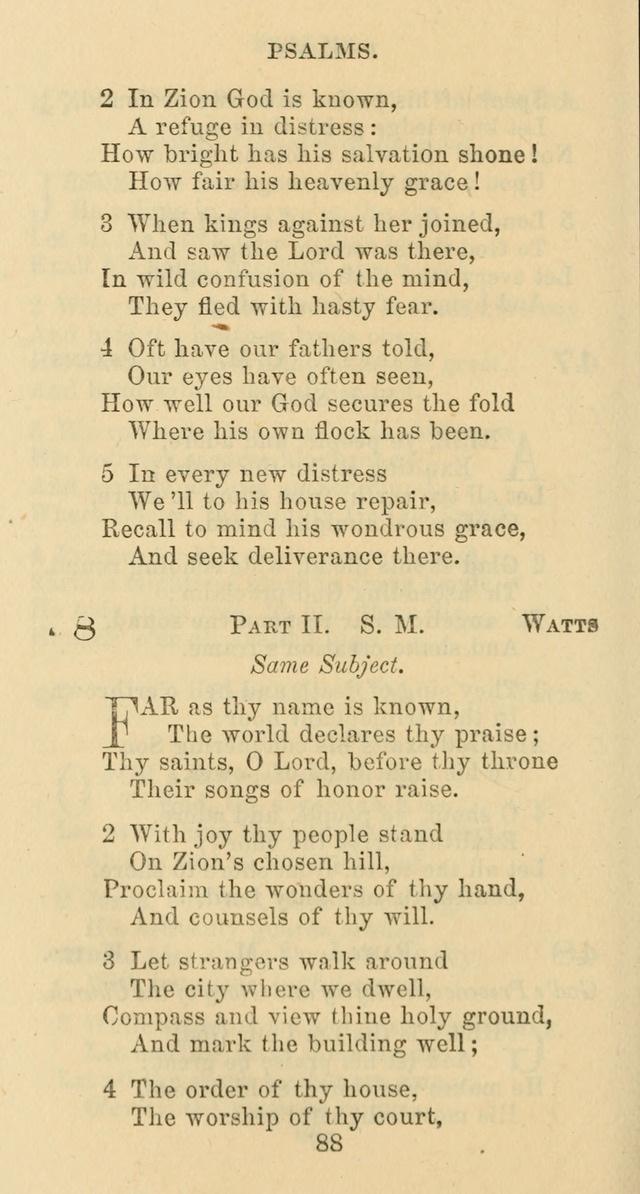 Psalms and Hymns: adapted to social, private and public worship in the Cumberland Presbyterian Chruch page 88