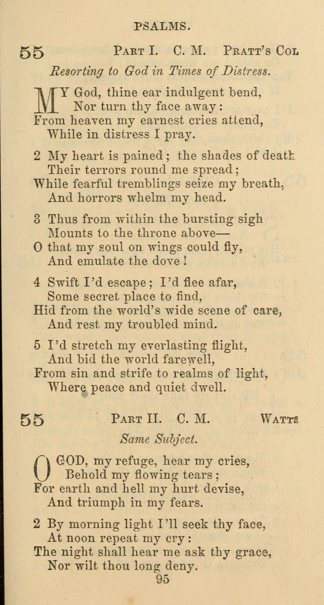 Psalms and Hymns: adapted to social, private and public worship in the Cumberland Presbyterian Chruch page 95